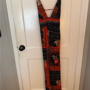 Free People Margarita patchwork jumpsuit Size 0